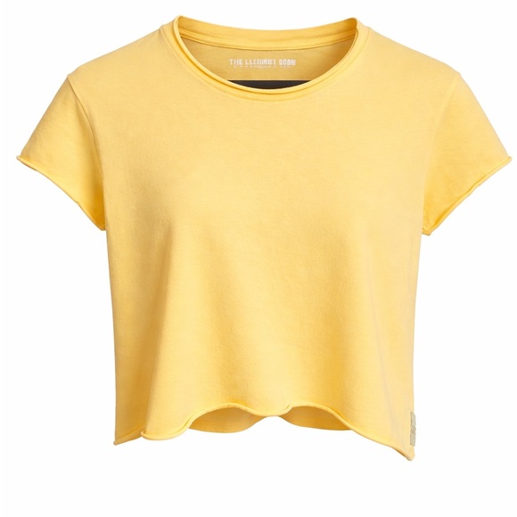 The Laundry Room Tops - The Laundry Room Yellow Crop Top Loose Fit Boxy Tee XS